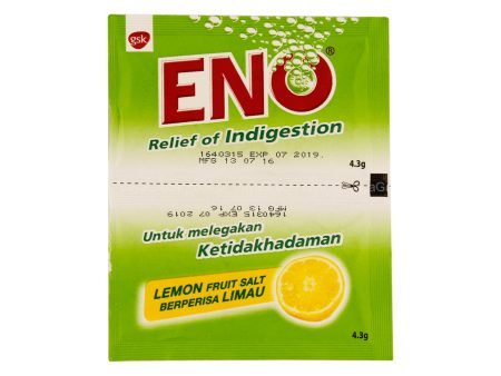 Eno Lemon Flavoured Fruit Salt Antacid Powder Sachet 4.3g x 2 Hot on Sale