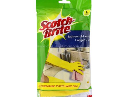 Scotch-Brite Bathroom & Laundry Longer Cuffs Gloves L Size 1set For Discount