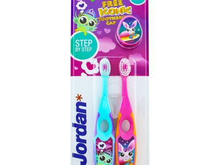 JORDAN TOOTHBRUSH STEP 2 TWIN PACK For Sale