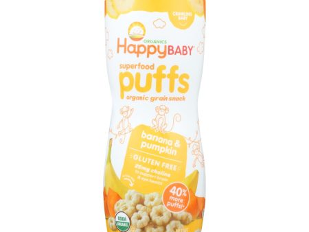 Happy Baby Organic Puffs Banana - 2.1 Oz - Case Of 6 Sale