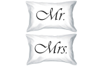 Mr and Mrs Couple Pillowcases Classy Matching Pillow Covers for Newlyweds on Sale