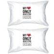 My Heart Beats For Her Him Funny Pillow Cases Funny Newlywed Gift Online Sale