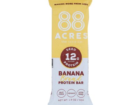 88 Acres - Protein Bar Banana Bread - Case Of 9-1.9 Oz Fashion