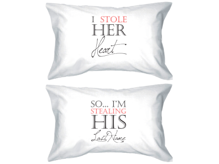 Stealing His Last Name Standard Size 21 x 30 Romantic Couple Pillowcases Discount