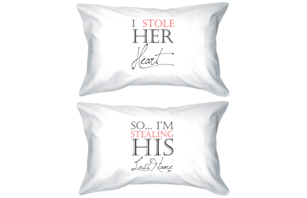 Stealing His Last Name Standard Size 21 x 30 Romantic Couple Pillowcases Discount