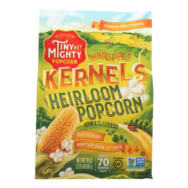 Tiny But Mighty Popcorn Popcorn - Unpopped Kernels - Case Of 8 - 20 Oz Discount