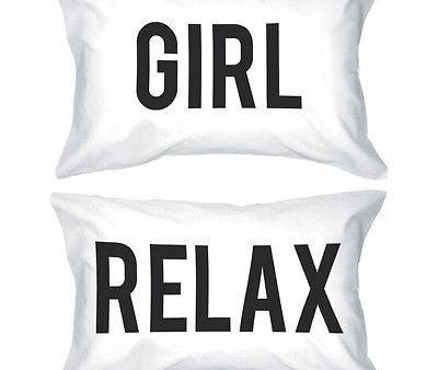 Bold Statement Pillowcases 300T-Count Standard Size 21 x 30 - Girl Relax Online Hot Sale