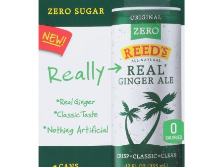 Reed s - Ginger Ale Zero Sleek - Case Of 6-4 12 Fz For Discount