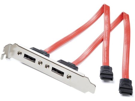 StarTech.com 2 Port SATA to eSATA Slot Plate Bracket - Serial ATA internal to external panel - 7 pin Serial ATA - 7 pin external Serial ATA Cheap