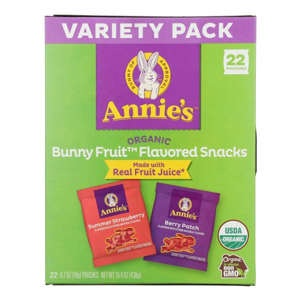 Annie s Homegrown - Fruit Snack Organic 2 Variety Pack 22 Count - Case Of 6 - 15.4 Ounces Online