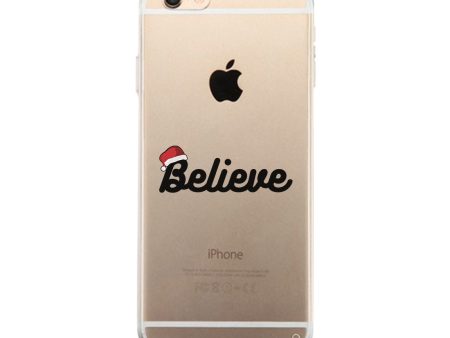 Believe Santa Hat Clear Case For Discount