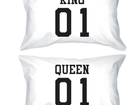 King 01 Queen 01 Couple Pillowcase Set Matching Pillow Covers for Couples Sale