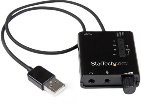 StarTech.com USB Stereo Audio Adapter External Sound Card with SPDIF Digital Audio Fashion