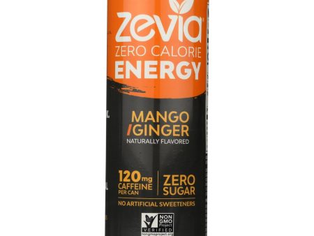 Zevia Zero Calorie Energy Drink - Mango ginger - Case Of 12 - 12 Fl Oz on Sale