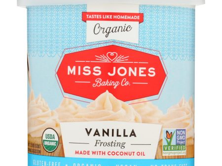 Miss Jones Baking Organic Frosting - Vanilla Buttercream - Case Of 6 - 320 Gram For Discount