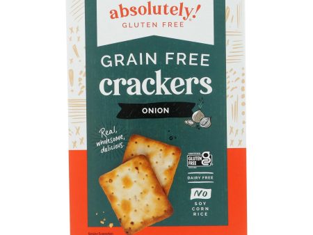 Absolutely Gluten Free - Crackers - Toasted Onion - Case Of 12 - 4.4 Oz. Cheap