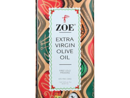 Zoe - Extra Virgin Olive Oil - Case Of 6 - 1 Liter Hot on Sale