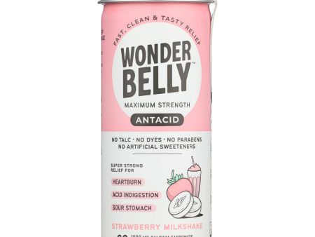 Wonder Belly - Antacids Strawberry Milkshake - Case Of 4-60 Count For Sale