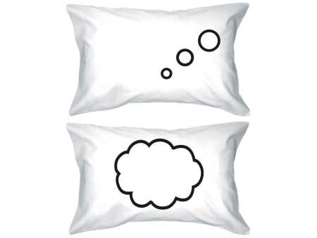 Thinking Cloud Pillows Standard Size 21 x 30 Matching Couple Pillowcases For Cheap