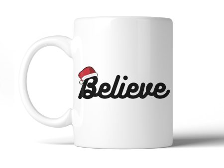 Believe Santa Hat 11 Oz Ceramic Coffee Mug Online now