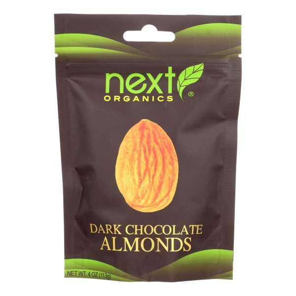 Next Organics Organic Dark Chocolate - Almonds - Case Of 6 - 4 Oz. For Sale