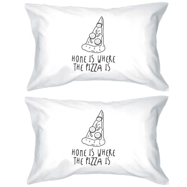 Home Is Where Pizza Is Cute Graphic Pillow Case Funny Gift Ideas on Sale