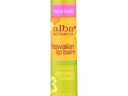 Alba Botanica - Lip Balm - Coconut Cream - Case Of 24 - .15 Oz Fashion