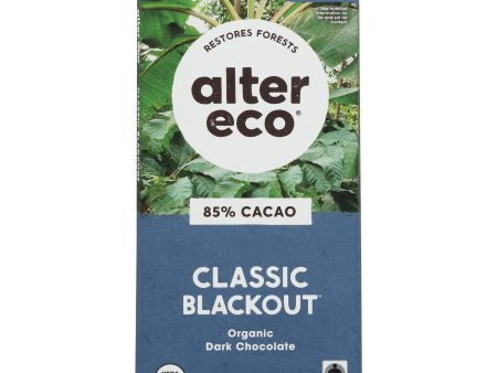 Alter Eco Americas Organic Chocolate Bar - Dark Blackout - 2.82 Oz Bars - Case Of 12 For Discount