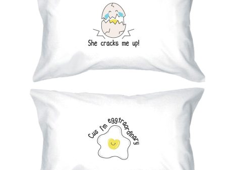 Egg Crack Eggtraordinary Matching Pillow Cases Funny Couples Gifts For Sale