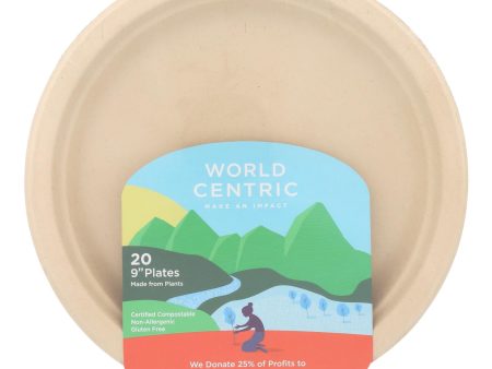 World Centric Fiber Plate - Case Of 12 - 20 Count Sale