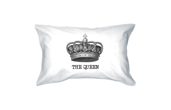 King and Queen Crown Pillow Covers Standard Size 21 x 30 Couple Pillowcases Online now