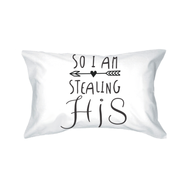 His and Hers Couple Matching Pillowcases Stealing Hearts Pillow Covers Supply