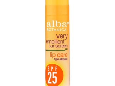 Alba Botanica - Very Emollient Sunblock Lipcare Spf 25 - 0.15 Oz - Case Of 24 For Cheap