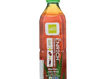 Alo Original Enrich Aloe Vera Juice Drink - Pomegranate And Cranberry - Case Of 12 - 16.9 Fl Oz. For Cheap