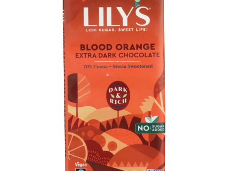 Lily s Sweets Dark Chocolate Bar - Blood Orange - Case Of 12 - 2.8 Oz. Cheap