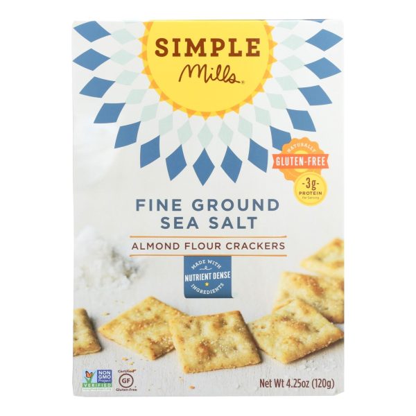 Simple Mills Fine Ground Sea Salt Almond Flour Crackers - Case Of 6 - 4.25 Oz. Cheap