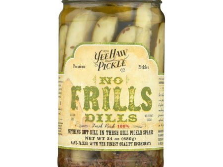 Yee-haw Pickle Dills Pickle - No Frills - Case Of 6 - 24 Oz. For Discount