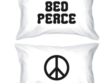 Bed Peace Funny Graphic Design Printed White Standard PillowCases Hot on Sale