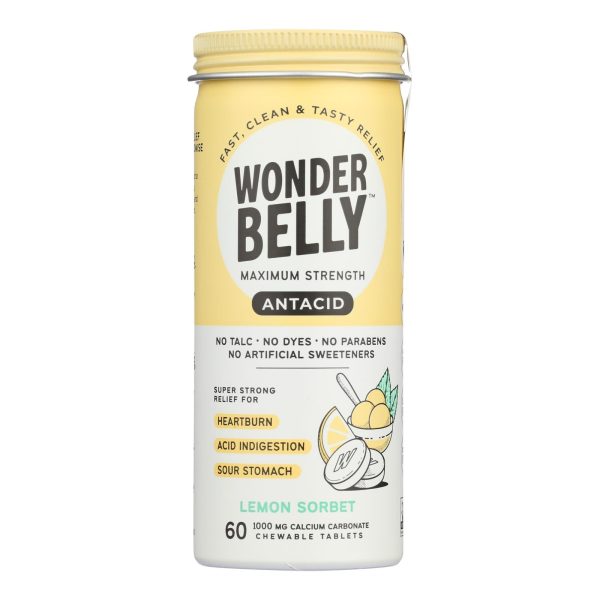 Wonder Belly - Antacid Lemon Sorbet - Case Of 4-60 Count Cheap