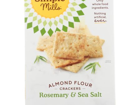 Simple Mills Rosemary And Sea Salt Almond Flour Crackers - Case Of 6 - 4.25 Oz. Cheap