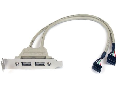 StarTech.com 2 Port USB A Female Low Profile Slot Plate Adapter Online now