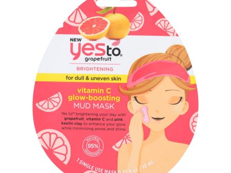 Yes To - Grapefruit - Vitamin C Glow-boosting Mud Mask - Brightening - Case Of 6 - 0.33 Fl Oz. For Cheap