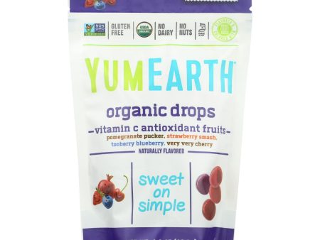 Yummy Earth Organic Vitamin C Drops - Anti-oxifruits - Case Of 6 - 3.3 Oz on Sale