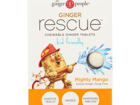 Ginger People Ginger Rescue For Kids - Mighty Mango - 24 Chewable Tablets - Case Of 10 Online Hot Sale