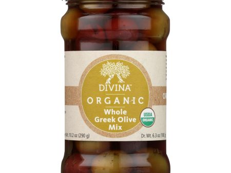 Divina - Organic Greek Mixed Olives - Case Of 6 - 6.35 Oz. Sale