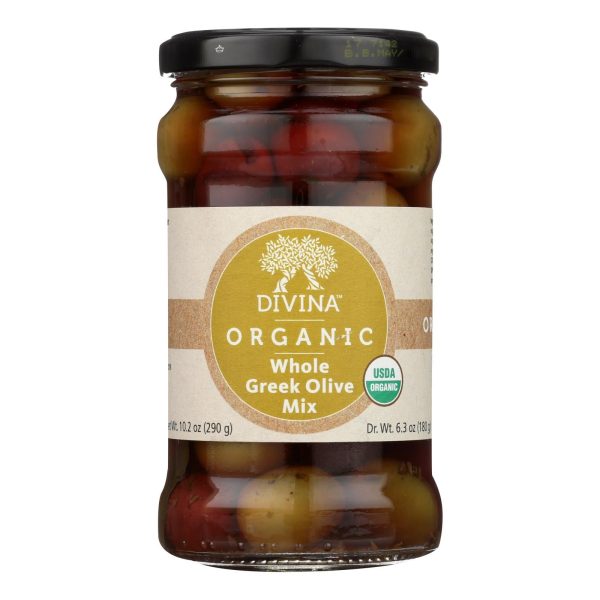 Divina - Organic Greek Mixed Olives - Case Of 6 - 6.35 Oz. Sale