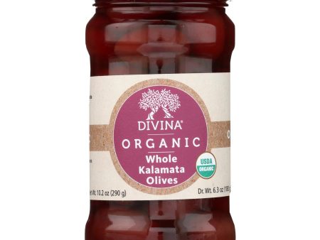 Divina - Organic Kalamata Olives - Case Of 6 - 6.35 Oz. For Discount