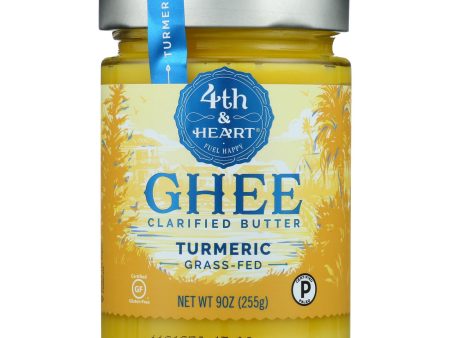 4th & Heart - Ghee - Turmeric Grass Fed - Case Of 6 - 9 Oz. Online now