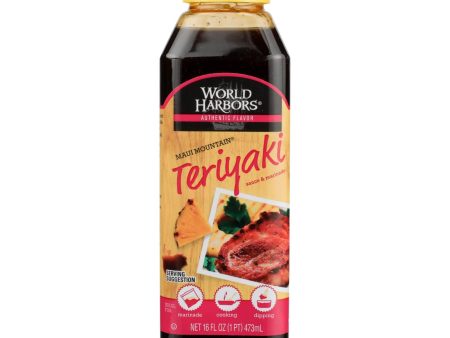 World Harbor Maui Mountain Teriyaki Marinade And Sauce - Case Of 6 - 16 Fl Oz. Cheap