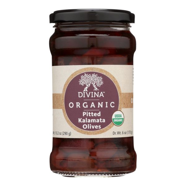 Divina - Organic Pitted Kalamata Olives - Case Of 6 - 6 Oz. Cheap